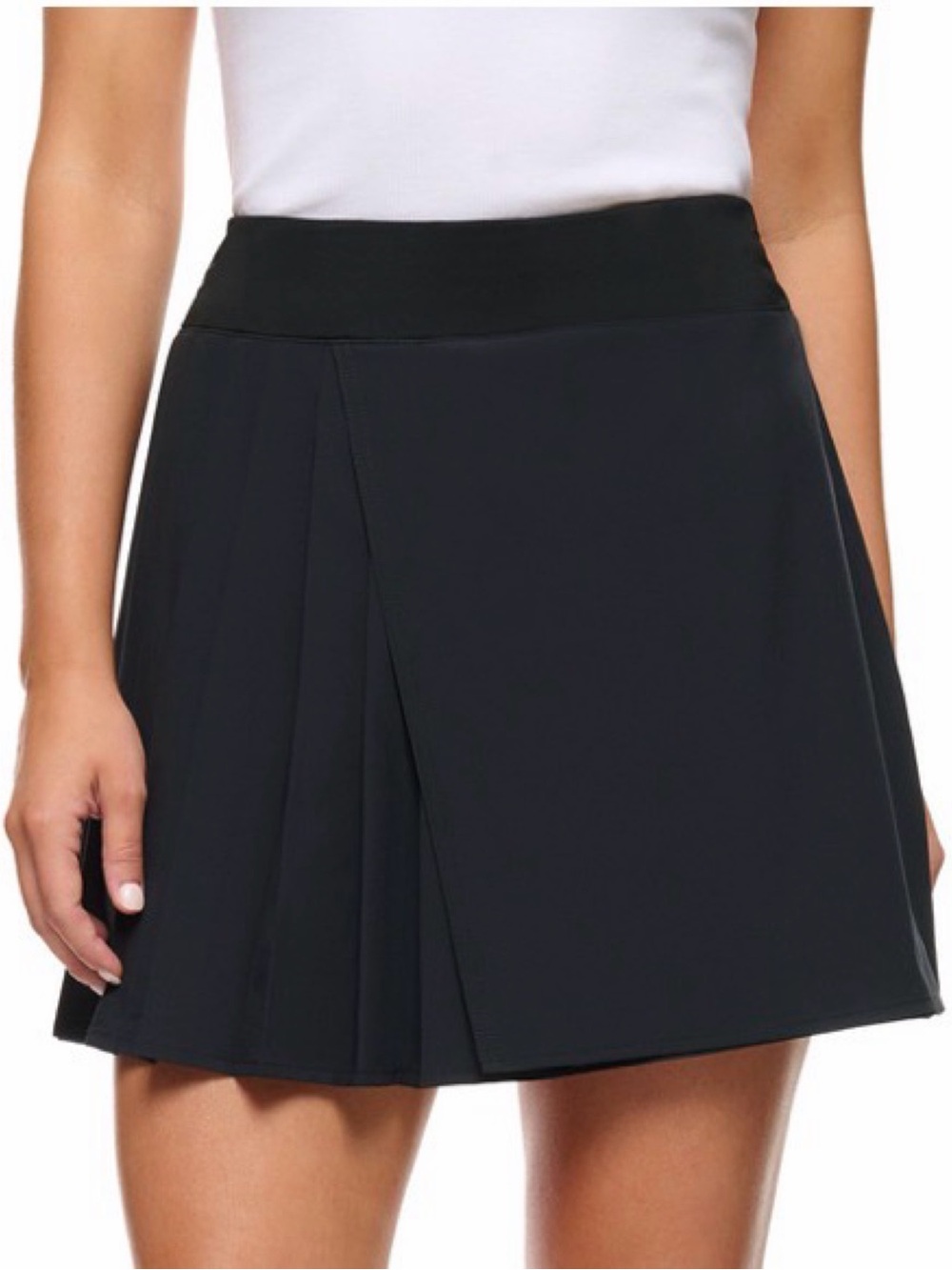 Lole Asymmetrical Pleated Skort Black
